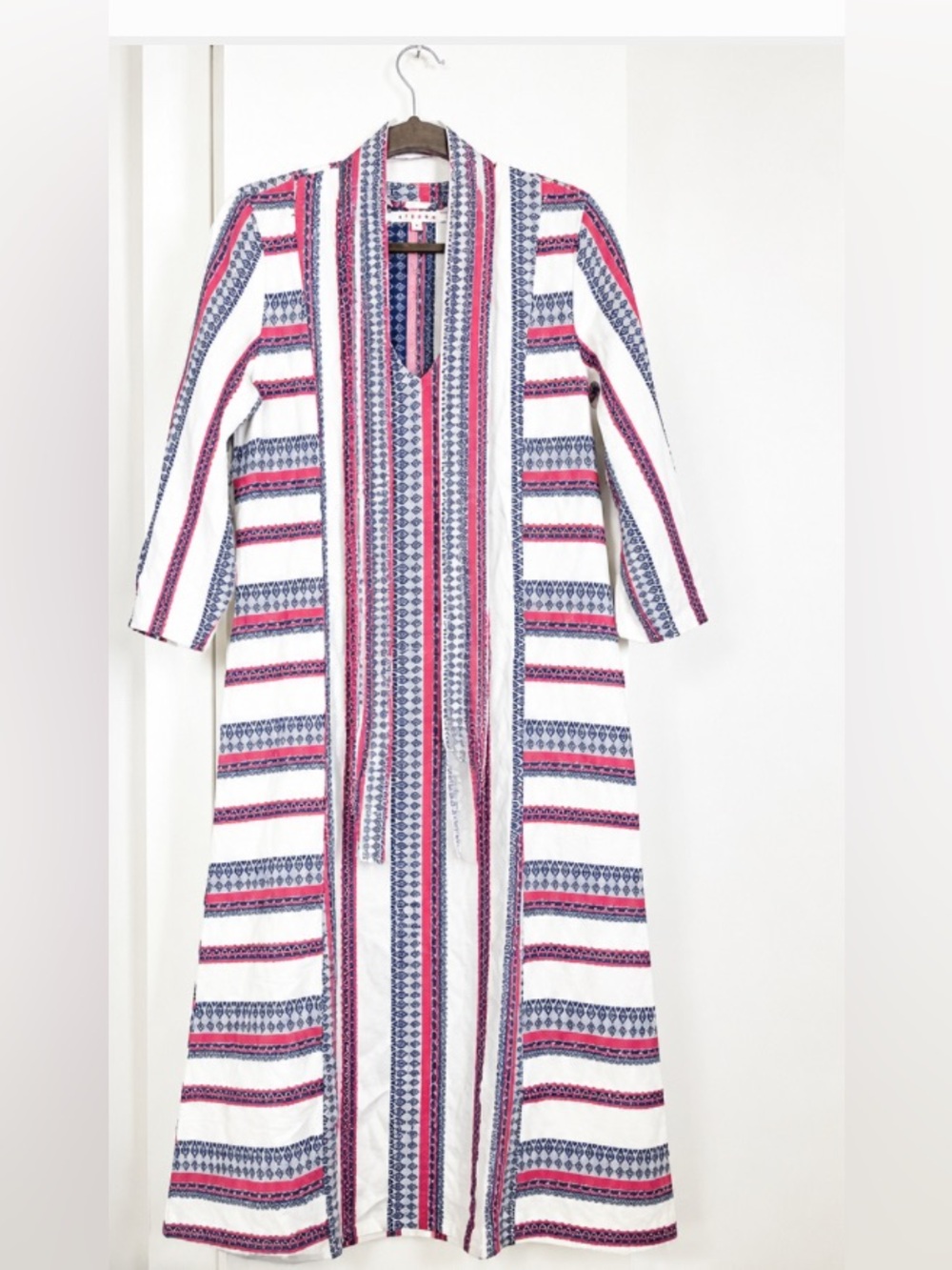 Anthropologie XiRENA Striped Maxi Dress in White, Blue & Pink